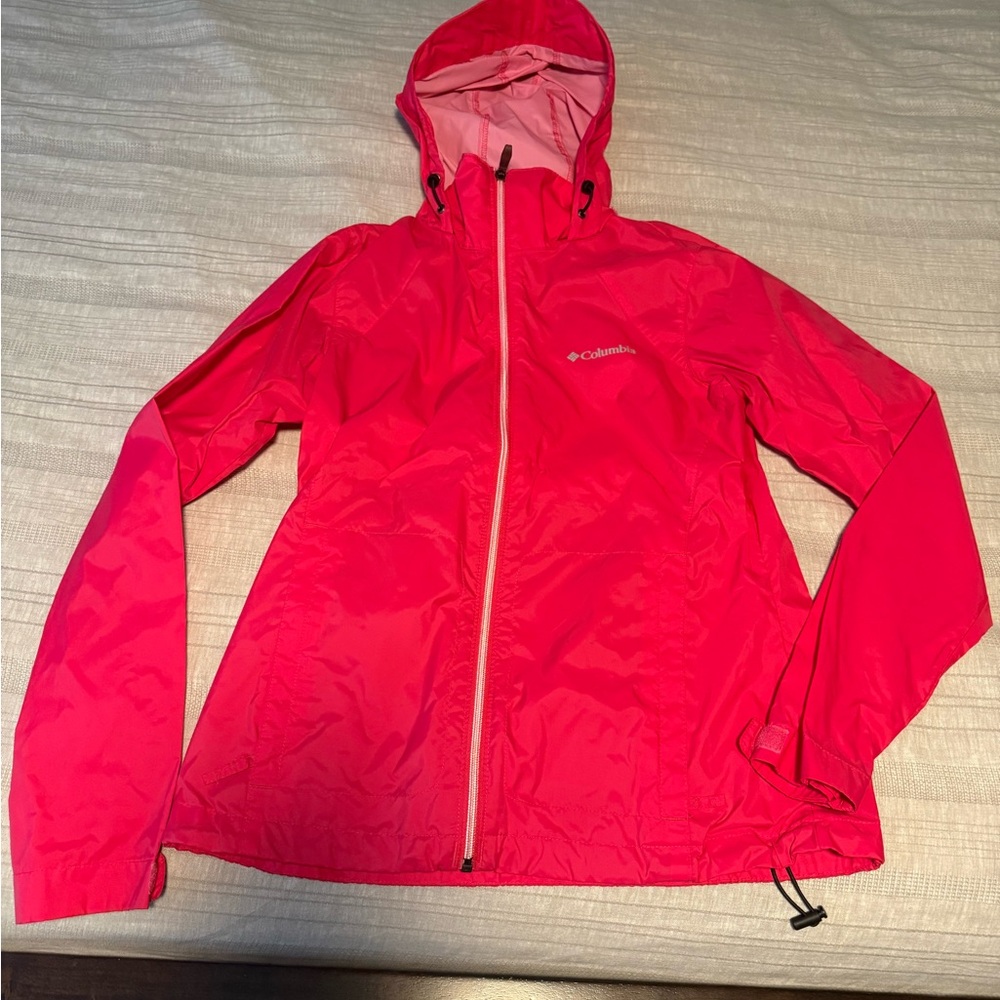 Columbia Women's Bright Pink Rain Jacket